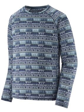 Patagonia Men’s Capilene Midweight Crew Worn Wear Dolomite Blue Shirt size XL
